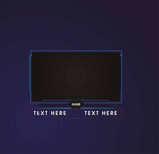 face cam, web camera, webcam, game, stream panel overlays for gamers and streamers - Vector, Image