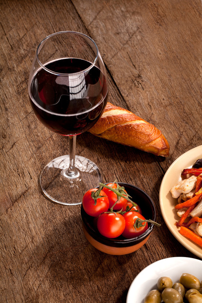 Lunch with wine - Foto, Imagem