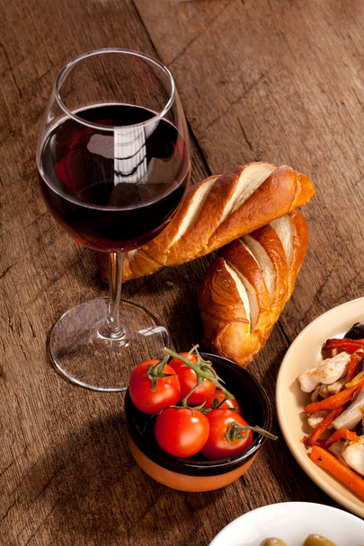 Lunch with wine - Foto, Imagem