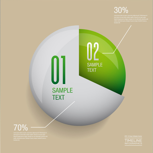 Modern infographics vector design template - Wektor, obraz