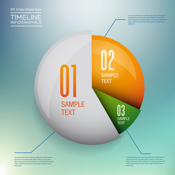 Modern infographics vektör tasarım şablonu - Vektör, Görsel