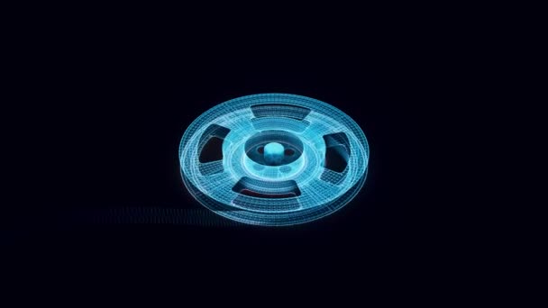 hologramme de bobine de film Rotation 4k - Séquence, vidéo