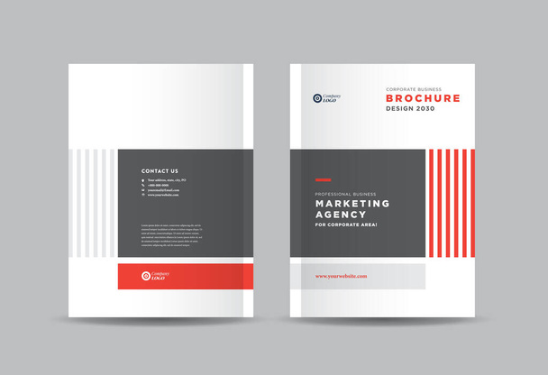 Business Brochure Cover Design or Annual Report and Company Profile Cover or Booklet and Catalog Cover - Vektor, obrázek