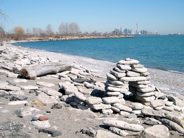 Toronto göl taş heykel 2010 - Fotoğraf, Görsel