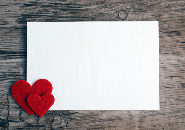 聖バレンタインのための空白のグリーティング カード - 写真・画像