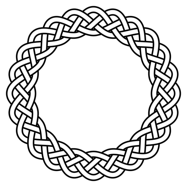 trenzado punto guilloche roseta marco vector circular celta escandinavo patrón nudoso - Vector, Imagen