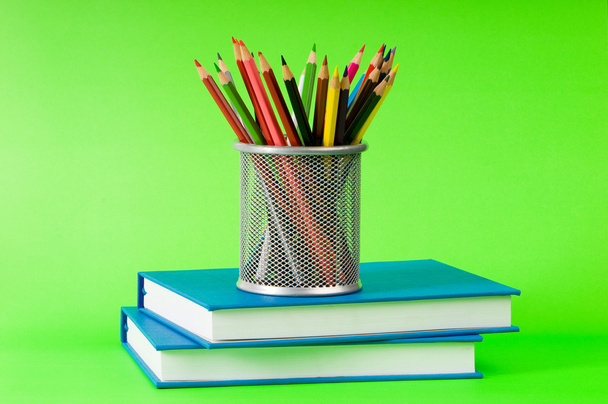Back to school concept with books and pencils - Photo, Image