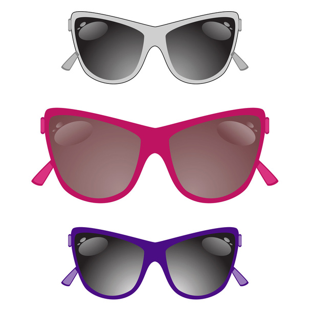 Set di occhiali da sole su sfondo bianco. Vettore
 - Vettoriali, immagini