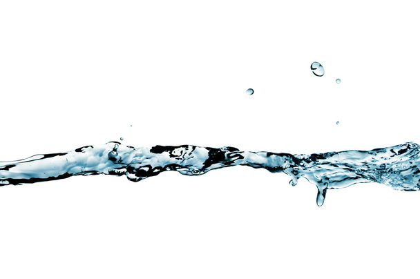 Salpicadura de agua cristalina sobre un fondo blanco
 - Foto, imagen