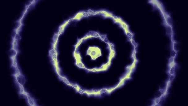 Cyclically appearing groups of wiggling circles on a dark background - Footage, Video