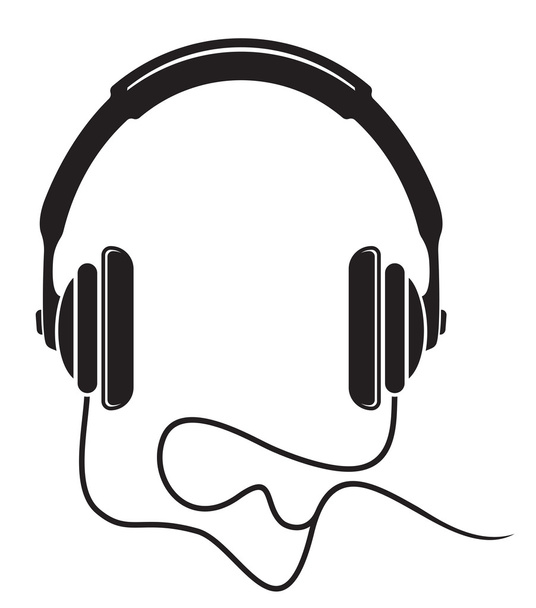 zene fejhallgató ikon - Vektor, kép