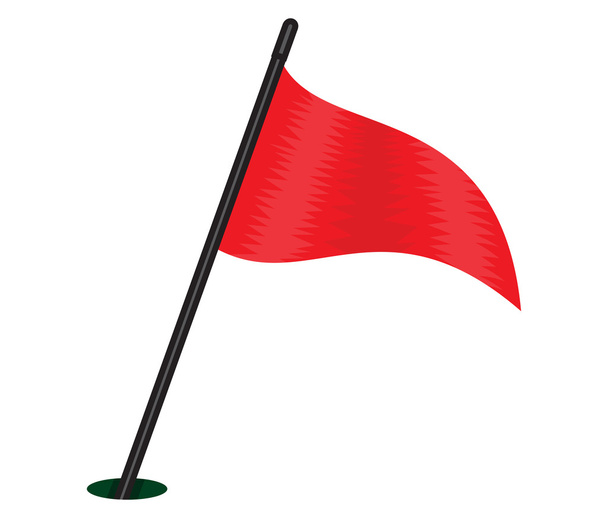 drapeau triangulaire rouge
 - Vecteur, image