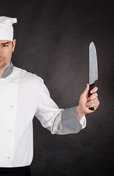 Chef with knife - Foto, Imagen