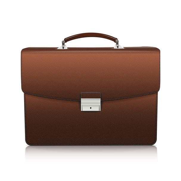 Dettagliata valigetta marrone con texture in pelle isolata su fondo bianco. Illustrazione vettoriale
 - Vettoriali, immagini