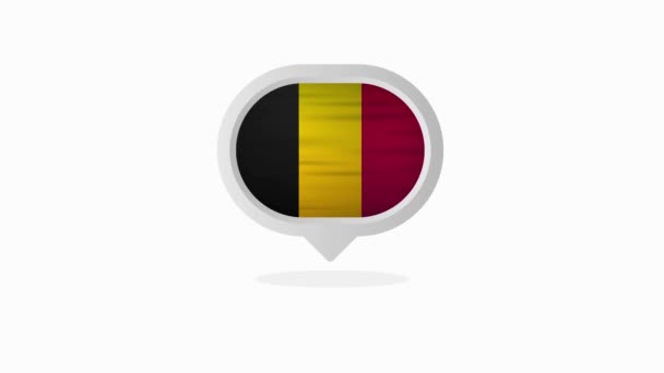 Belgium flag realistic flag. Made in Belgium. Motion graphic. - Footage, Video