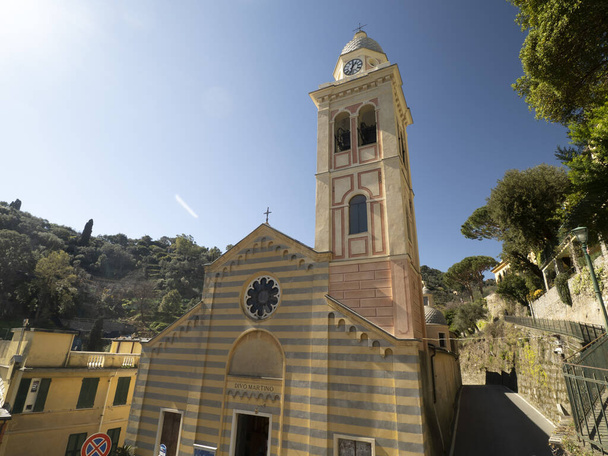 Die Kirche Saint Martin in Portofino Italien - Foto, Bild