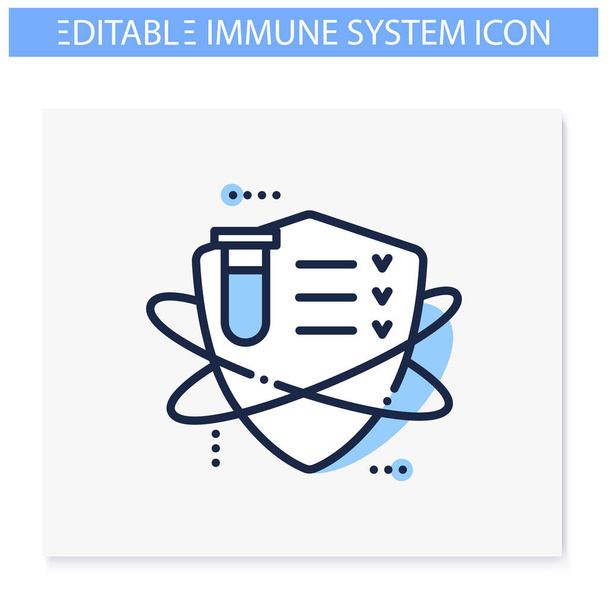 Immunrendszer vizsgálati vonal ikonja - Vektor, kép