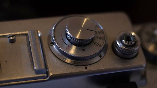 Close up of vintage film camera. - Photo, Image