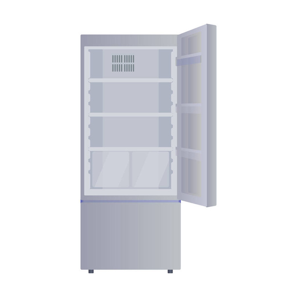 Hűtőszekrény vektor ikon.Rajzfilm vektor ikon elszigetelt fehér háttér hűtőszekrény. - Vektor, kép