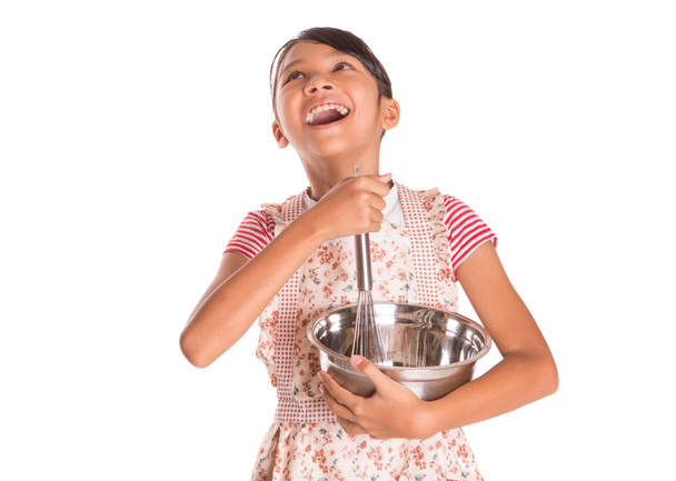 Girl With  Steel Bowl - Photo, Image