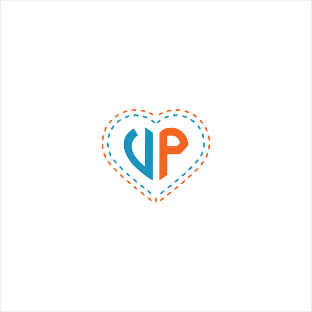 V P letter logo vector ontwerp. vp monogram - Vector, afbeelding