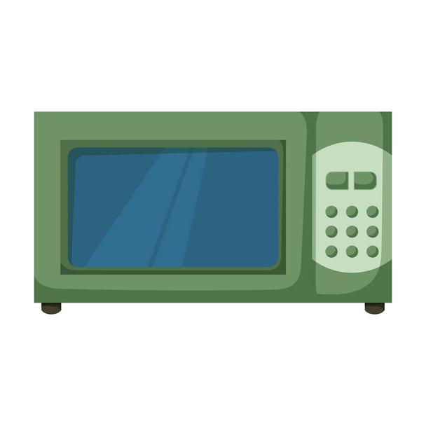 Mikrowellen-Vektor-Symbol. Cartoon-Vektor-Symbol isoliert auf weißem Hintergrund Mikrowelle. - Vektor, Bild