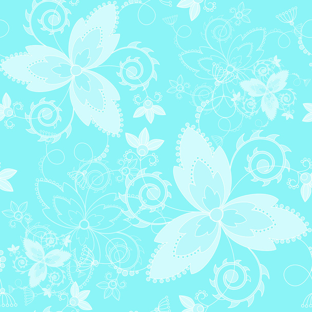 Floral endless background with decorative elements - Vector, Imagen