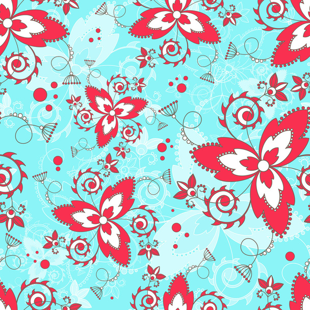 Vector endless background with flowers - Vector, afbeelding