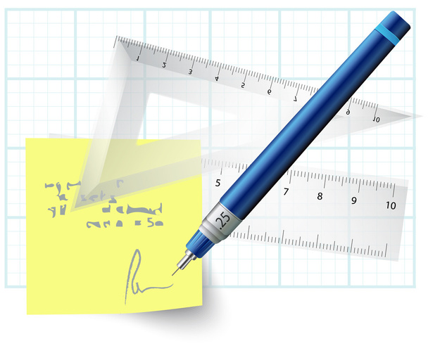 Technical Drawing Instruments  Illustration - Vector, Imagen