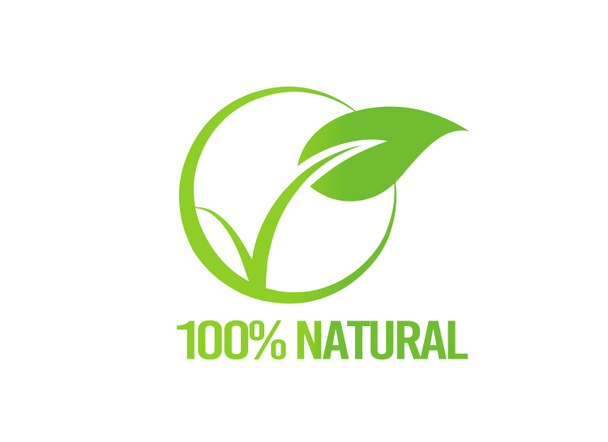 Logo disegno illustrazione foglia naturale isolato su sfondo bianco - Foto, immagini