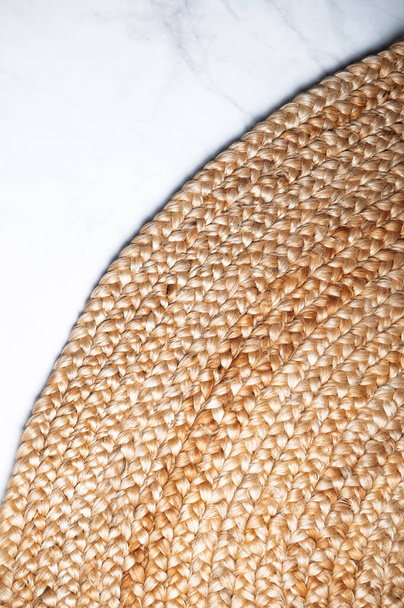 Tappeto di iuta, tappeto in fibra naturale, - Foto, immagini