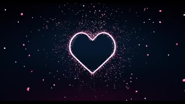 Miłość serce bicie shinny uderzenia - Materiał filmowy, wideo