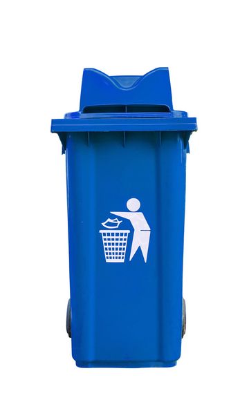 große blaue Mülltonne - Foto, Bild