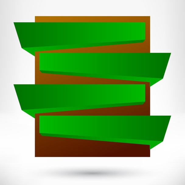 Blank empty origami design element. Banner background - Vetor, Imagem