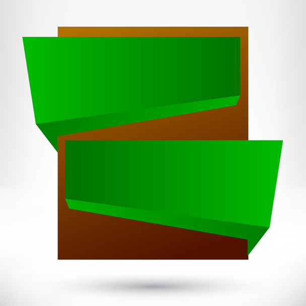 Blank empty origami design element. Banner background - Vetor, Imagem