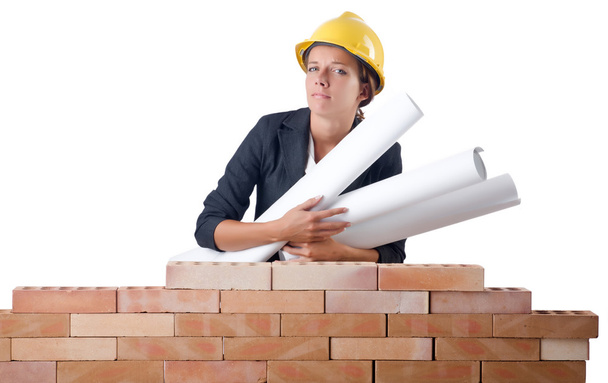 vrouw bouwvakker - Foto, afbeelding