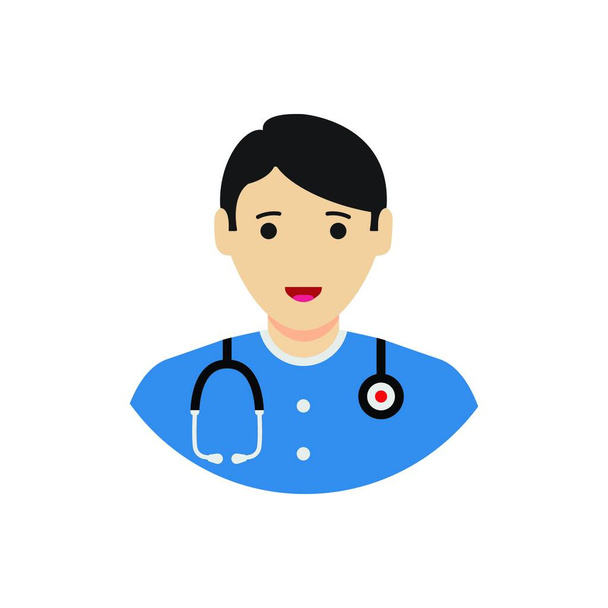 simple illustration of Doctor Avatar Icon - Vector, Image