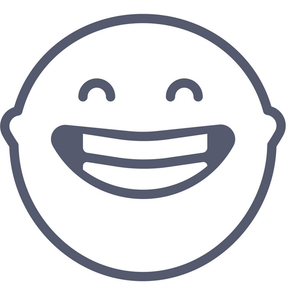rir emoji ícone, ilustração vetorial isolado no fundo branco - Vetor, Imagem