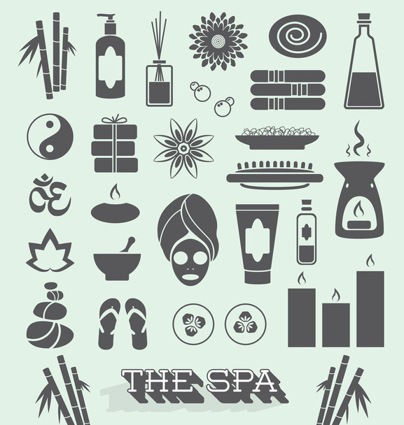 Ensemble vectoriel : Journée aux icônes et symboles du spa
 - Vecteur, image