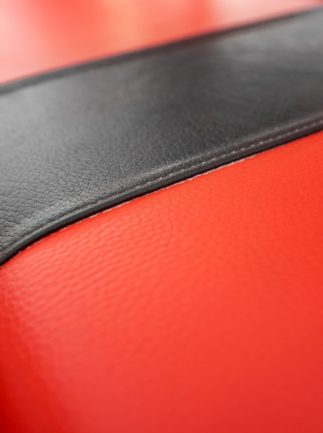 Red and grey sewing leather texture  - Valokuva, kuva