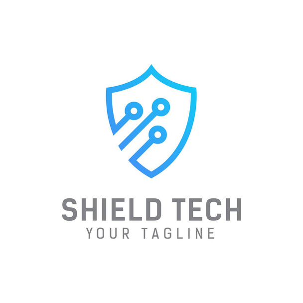 Sicherheit tech logo design schablone vektor - Vektor, Bild