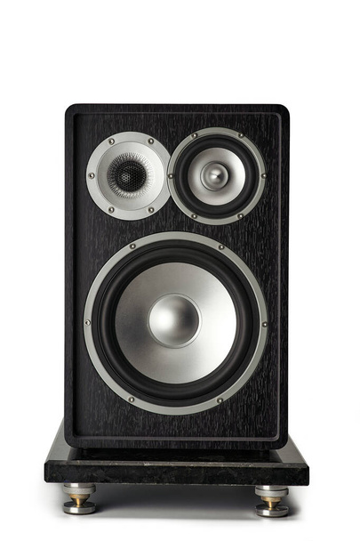 multi-band large sound column with a gray color with several speakers - Photo, Image