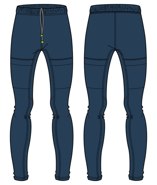 Sports Jogger bottom Pants design vector template, Track pants concept with front and back view, Sweatpants for running, jogging, fitness, and active wear pants design. - Vector, Image