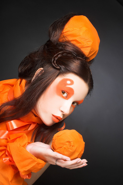 Orange girl. - Photo, Image