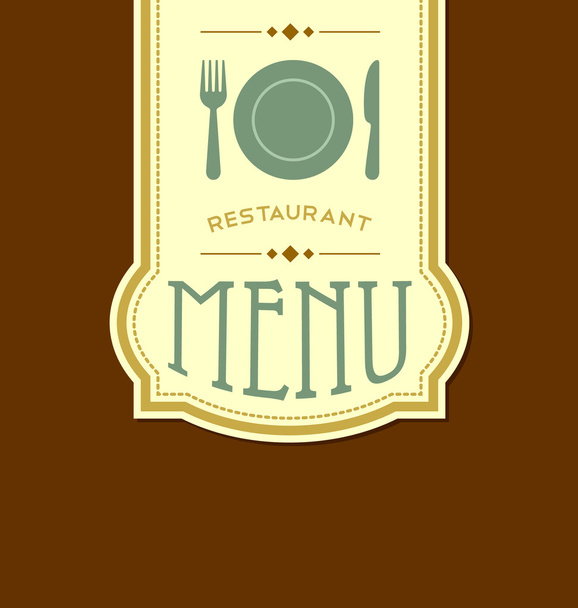 Restaurant menu cover - Διάνυσμα, εικόνα