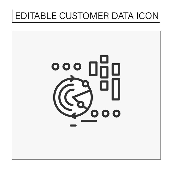 Continuously data update line icon - Vector, Image