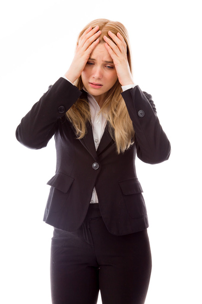 Businesswoman crying in grief - Photo, image
