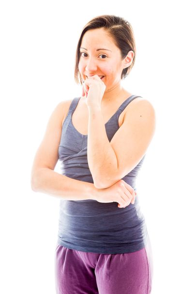 Woman biting nail - Photo, Image