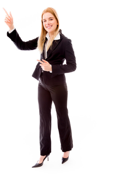 Businesswoman pointing - Foto, Bild