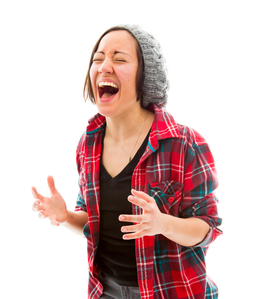 Mujer riendo
 - Foto, Imagen